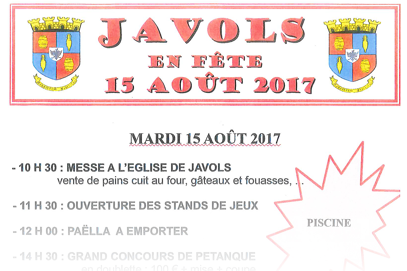 Fête du 15 août à Javols