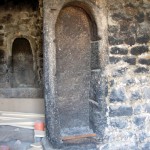 Sarcophages lors de la restauration du presbytère.