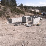 Construction des garages communaux à Javols en Lozère, terre de Peyre.