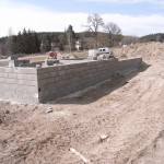Construction des garages communaux à Javols en Lozère, terre de Peyre.