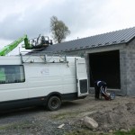 Construction des garages communaux, photo du 12/05/2014 à Javols en Lozère