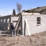 Construction des garages communaux à Javols en Lozére.